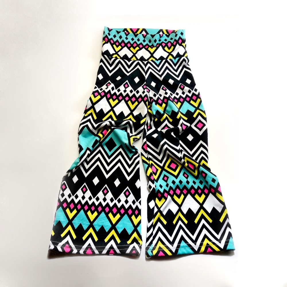 Toddler Girls Colorful Wide Leg Pants